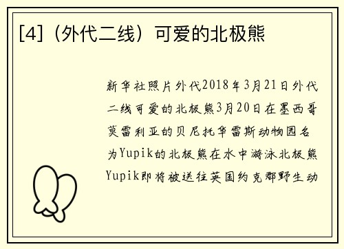 [4]（外代二线）可爱的北极熊